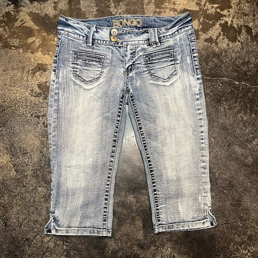 BONGO Y2K Denim Knee Length Capris